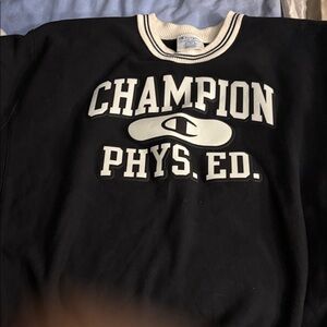 Champion Men's Black Crewneck Sweater